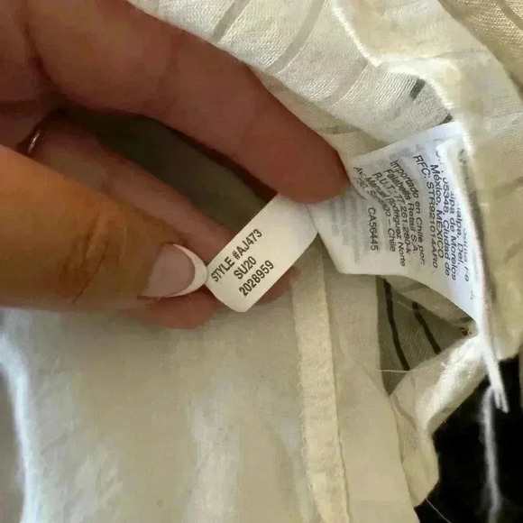 J. Crew Women's Tie-Back Top in Shadow Stripe Ivory - Picture 6 of 6